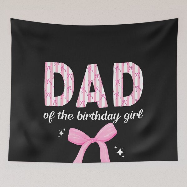 Item preview, Dad of The Birthday Girl Coquette Bow Family Matching designed and sold by CriseldaBruning.