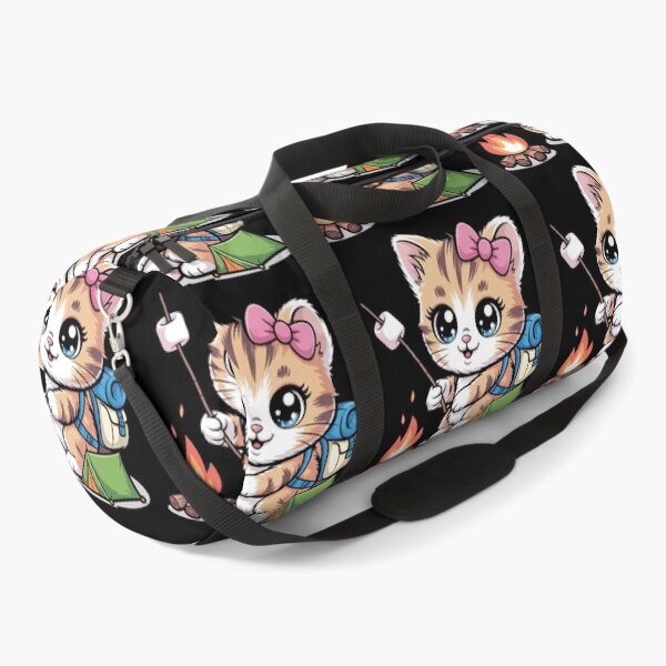 Item preview, Camping Kitty with Marshmallow designed and sold by jkrphoto.