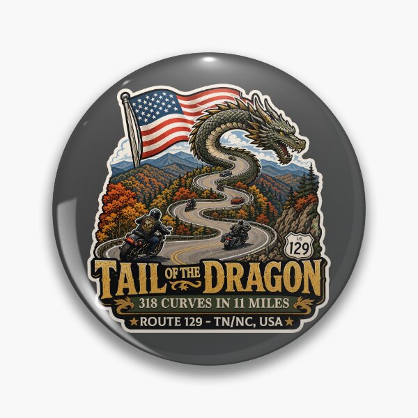Item preview, Tail of the Dragon Road US 129 Motorcycle Sports Car Sticker & T-Shirt 09 designed and sold by OuterShellUK.