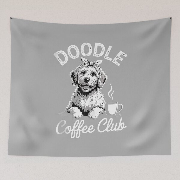 Item preview, Doodle Coffee Club Cute Dog Mom Dad Pet Lover Funny Tank Top designed and sold by ArleneRowe.