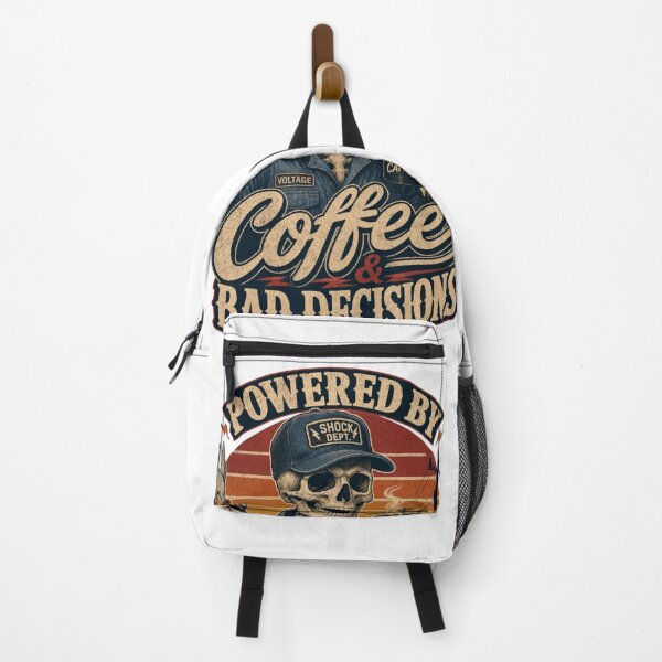 Item preview, Funny Electrician Shirt – Powered By Coffee & Bad Decisions Vintage Tee designed and sold by Ashley critters.