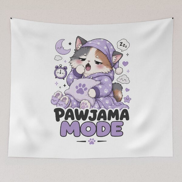 Item preview, Pawjama Mode Sleepy Cat designed and sold by MoodCats.
