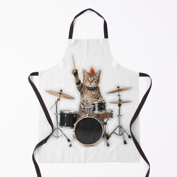 Item preview, Punk Rock Tabby Cat Drummer designed and sold by Winking-Kitten.