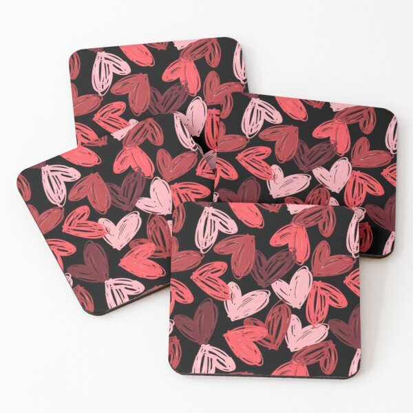 Item preview, Abstract Pink and Red Heart Pattern - Cute Romantic Valentine Aesthetic designed and sold by Rangmanch.