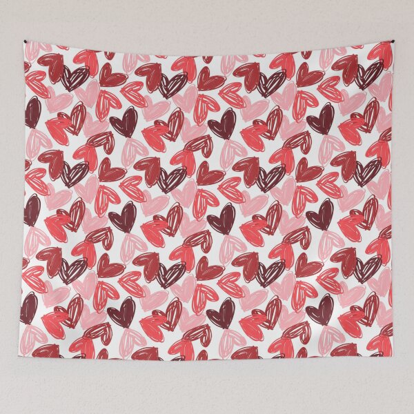 Item preview, Abstract Pink and Red Heart Pattern - Cute Romantic Valentine Aesthetic designed and sold by Rangmanch.