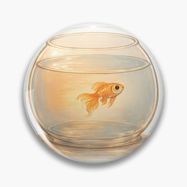 Item preview, Goldfish in a Bowl Sticker designed and sold by PrintByte.