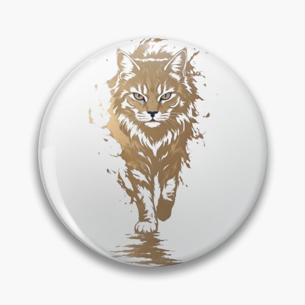 Item preview, Golden Mystic Cat Spirit Art | Elegant Feline Minimalist Aesthetic Design designed and sold by Dyan4.