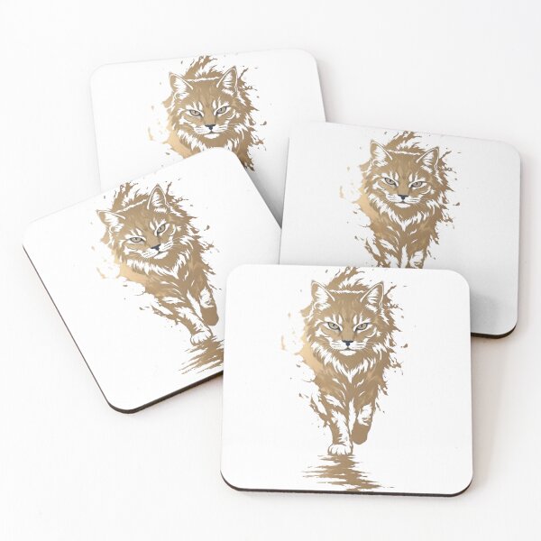 Item preview, Golden Mystic Cat Spirit Art | Elegant Feline Minimalist Aesthetic Design designed and sold by Dyan4.
