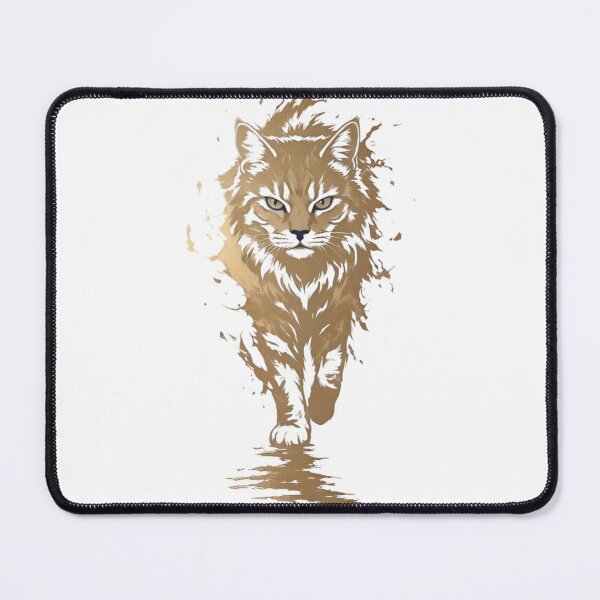 Item preview, Golden Mystic Cat Spirit Art | Elegant Feline Minimalist Aesthetic Design designed and sold by Dyan4.