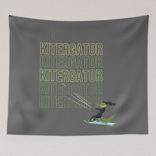 Item preview, KITERGator Gator Girl goes Kiteboarding Tank Top designed and sold by KristineLi.