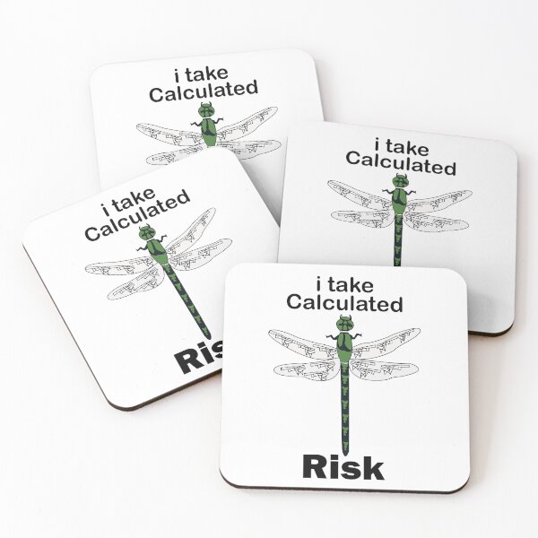 Item preview, Funny Calculated Risk Taker Dragonfly  designed and sold by Nisha Prabhu.