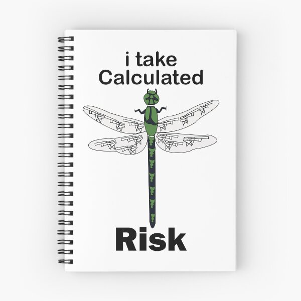 Item preview, Funny Calculated Risk Taker Dragonfly  designed and sold by Nisha Prabhu.