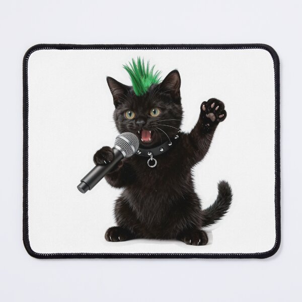 Item preview, Punk Rock Black Cat Singer designed and sold by Winking-Kitten.