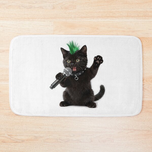 Item preview, Punk Rock Black Cat Singer designed and sold by Winking-Kitten.