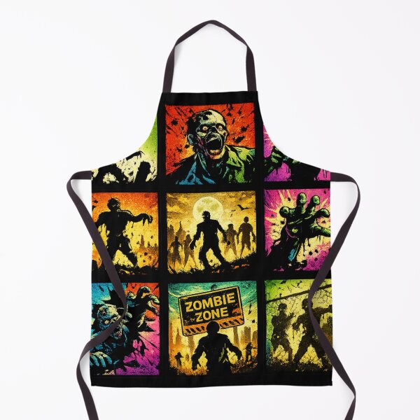 Item preview, Zombie Outbreak Pop Art Grid – Retro Horror Comic Style designed and sold by redsharkuk.