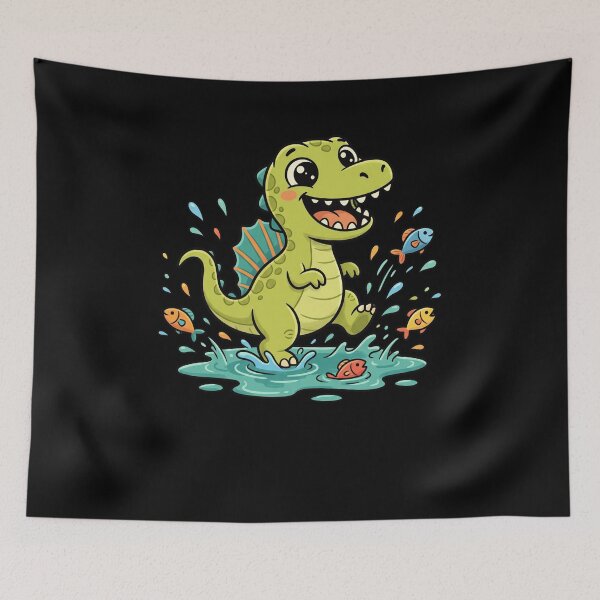 Item preview, Cute Spinosaurus Dinosaur Splashing Water Fun designed and sold by snowry.