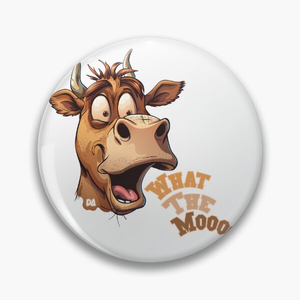 Item preview, What The Mooo Funny Shocked Cow Mascot Cartoon Streetwear Graphic designed and sold by DesignArtist.ia.