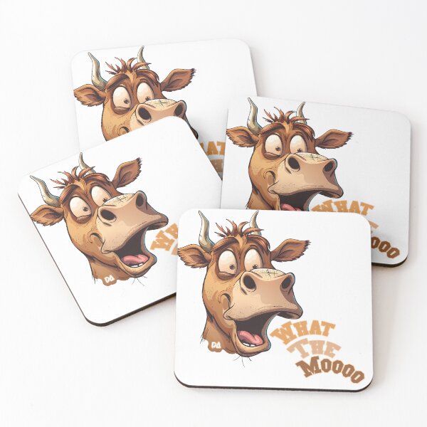 Item preview, What The Mooo Funny Shocked Cow Mascot Cartoon Streetwear Graphic designed and sold by DesignArtist.ia.
