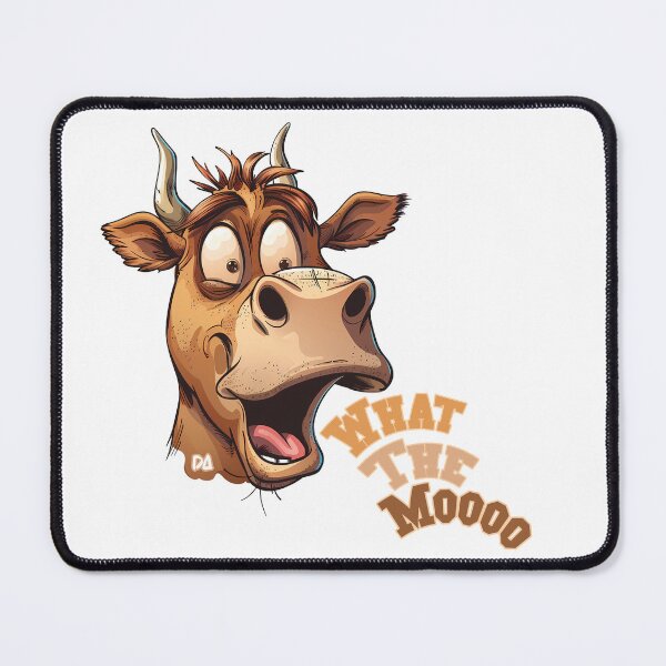 Item preview, What The Mooo Funny Shocked Cow Mascot Cartoon Streetwear Graphic designed and sold by DesignArtist.ia.