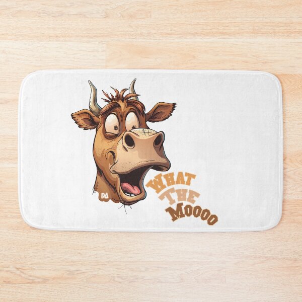 Item preview, What The Mooo Funny Shocked Cow Mascot Cartoon Streetwear Graphic designed and sold by DesignArtist.ia.