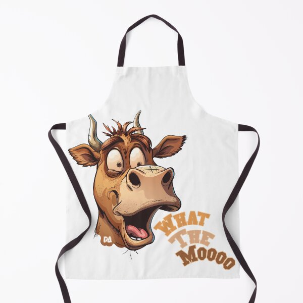 Item preview, What The Mooo Funny Shocked Cow Mascot Cartoon Streetwear Graphic designed and sold by DesignArtist.ia.