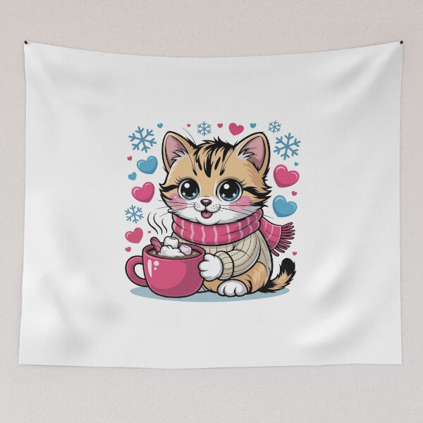 Item preview, Cat with Hot Cocoa designed and sold by jkrphoto.
