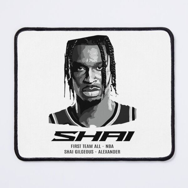 Item preview, Shai Gilgeous Alexander Monochrome Portrait Basketball Poster Design designed and sold by JayiaGribbleu.