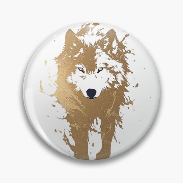Item preview, Golden Alpha Wolf Spirit | Minimalist Luxury Wolf Aesthetic Art  designed and sold by Dyan4.