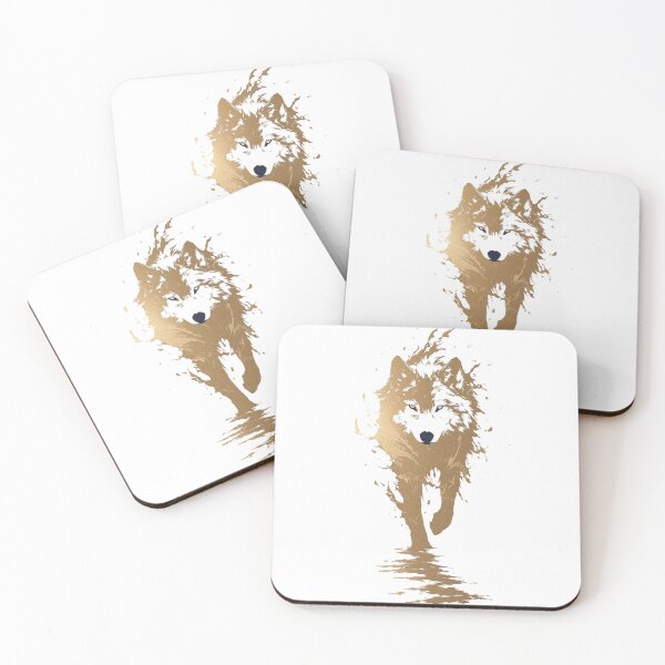 Item preview, Golden Alpha Wolf Spirit | Minimalist Luxury Wolf Aesthetic Art  designed and sold by Dyan4.