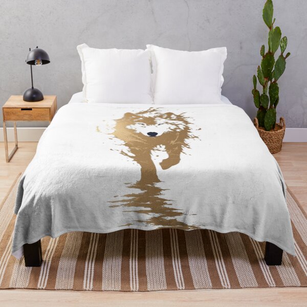 Item preview, Golden Alpha Wolf Spirit | Minimalist Luxury Wolf Aesthetic Art  designed and sold by Dyan4.