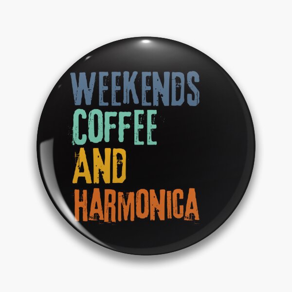 Item preview, Funny Retro Weekends Coffee and Harmonica designed and sold by WeirdlyRare.