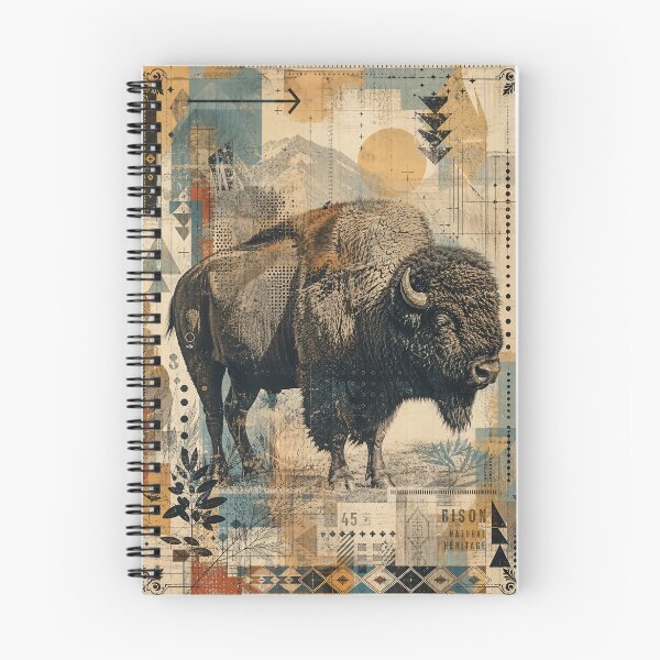 Item preview, Halftone Bison Photo Base with Hand‑Painted Ink & Vector Accents designed and sold by Jandedan.