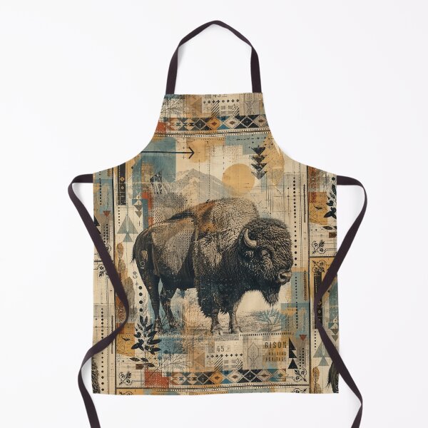 Item preview, Halftone Bison Photo Base with Hand‑Painted Ink & Vector Accents designed and sold by Jandedan.