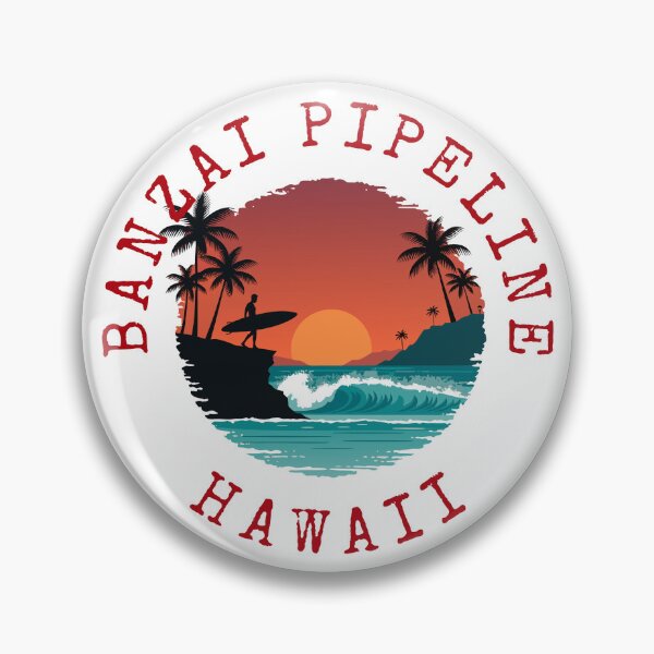 Item preview, Banzai Pipeline - Hawaii (with Red Lettering) designed and sold by VelvetRoom.