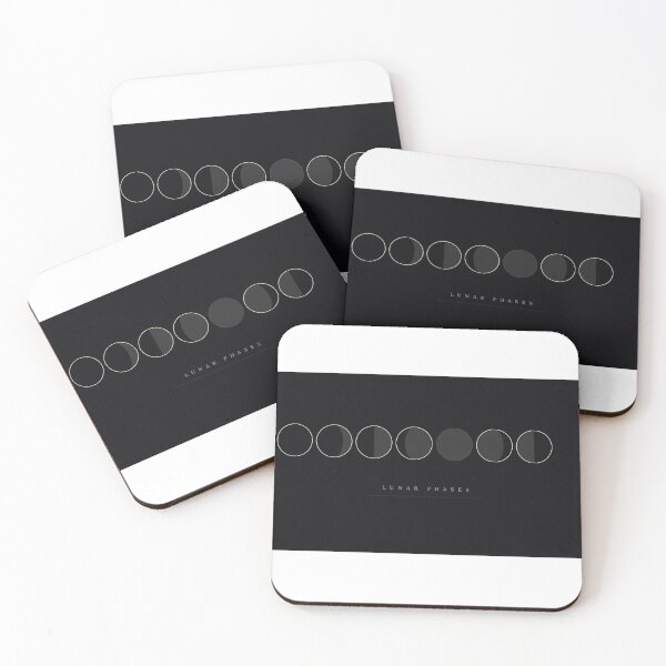 Item preview, Lunar Phases — Minimalist Moon Art designed and sold by CosmosLines.