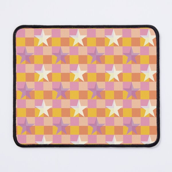 Item preview, stars on chequered seamless pattern designed and sold by Feral Lines Studio .