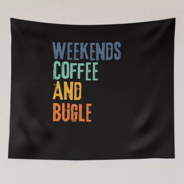 Item preview, Funny Retro Weekends Coffee and Bugle designed and sold by WeirdlyRare.
