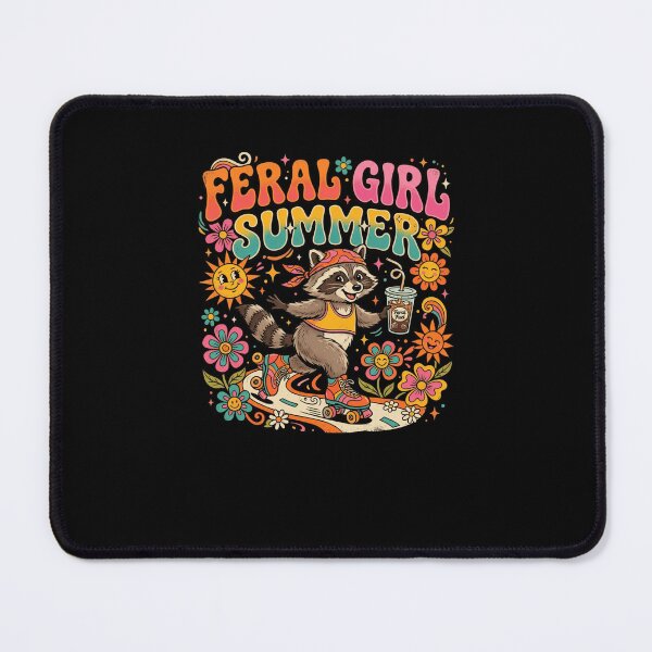 Item preview, Feral Raccoon Roller Skating Summer Vibes groovy designed and sold by snowry.