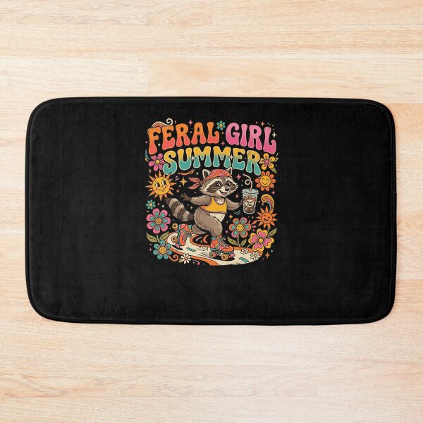 Item preview, Feral Raccoon Roller Skating Summer Vibes groovy designed and sold by snowry.