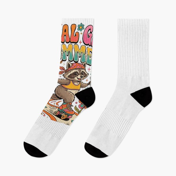 Item preview, Feral Raccoon Roller Skating Summer Vibes groovy designed and sold by snowry.