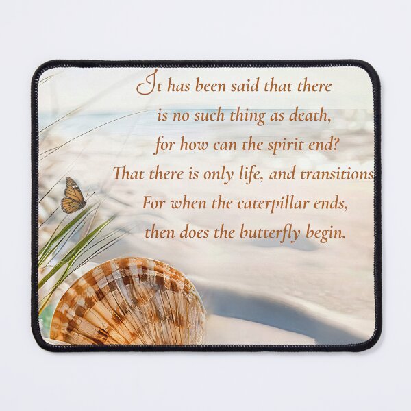 Item preview, Metaphysical Spiritual Sympathy Loss Memorial Condolances Butterfly Seashells and Sea Glass Ocean Beach designed and sold by Stephanie Laird.
