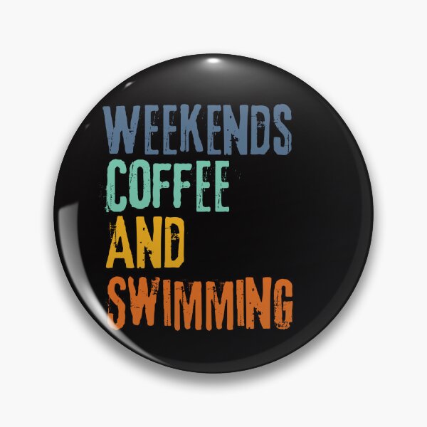 Item preview, Funny Retro Weekends Coffee and Swimming designed and sold by WeirdlyRare.