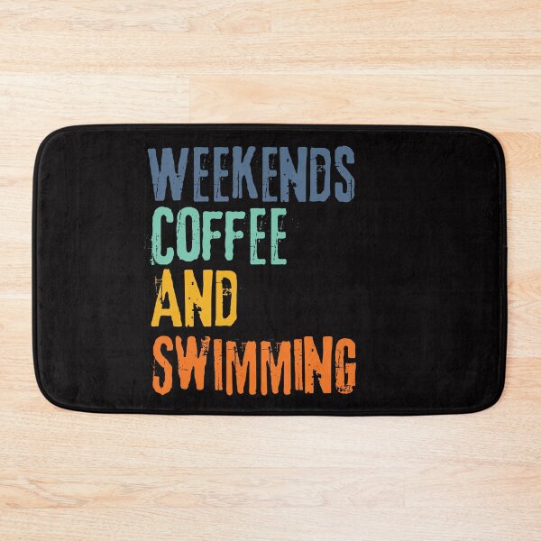 Item preview, Funny Retro Weekends Coffee and Swimming designed and sold by WeirdlyRare.