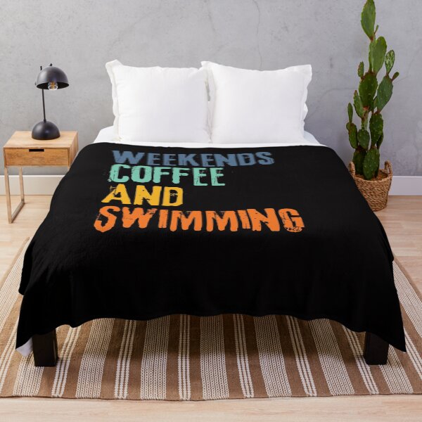 Item preview, Funny Retro Weekends Coffee and Swimming designed and sold by WeirdlyRare.