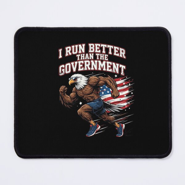 Item preview, I Run Better Than The Government Running bald Eagle funny designed and sold by snowry.