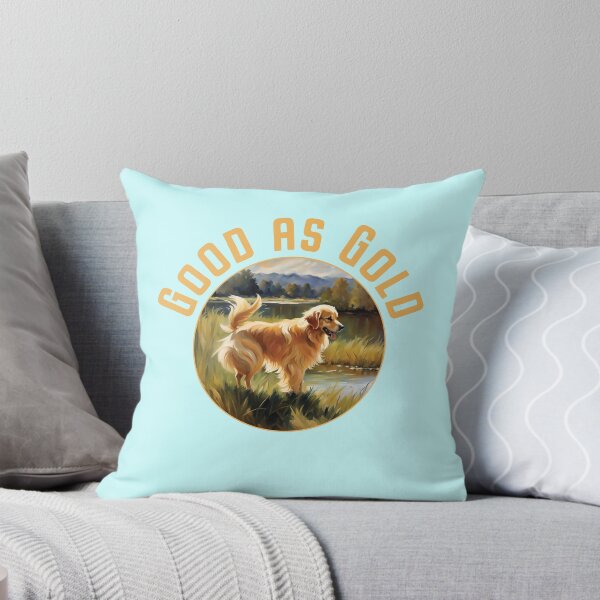 Item preview, Good as Gold, Golden Retriever Portrait designed and sold by Futurebeachbum.