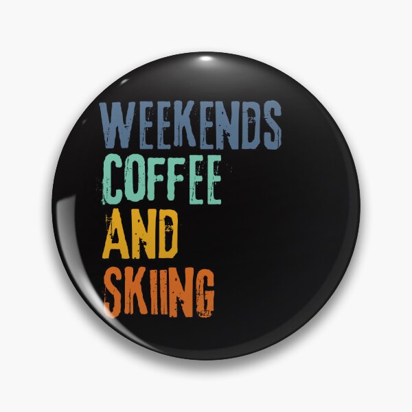 Item preview,  Funny Retro Weekends Coffee and Skiing designed and sold by WeirdlyRare.