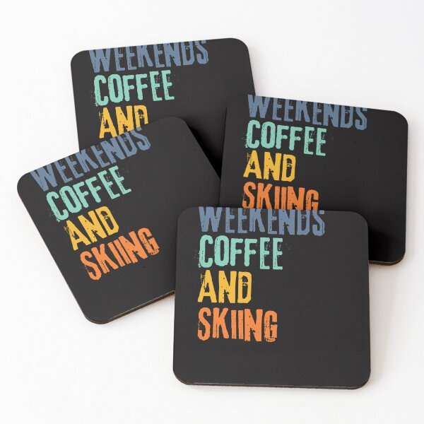 Item preview,  Funny Retro Weekends Coffee and Skiing designed and sold by WeirdlyRare.