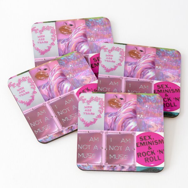 Item preview, Rihanna Sex Feminism Rock N Roll Pink Collage designed and sold by y2kponyclub.