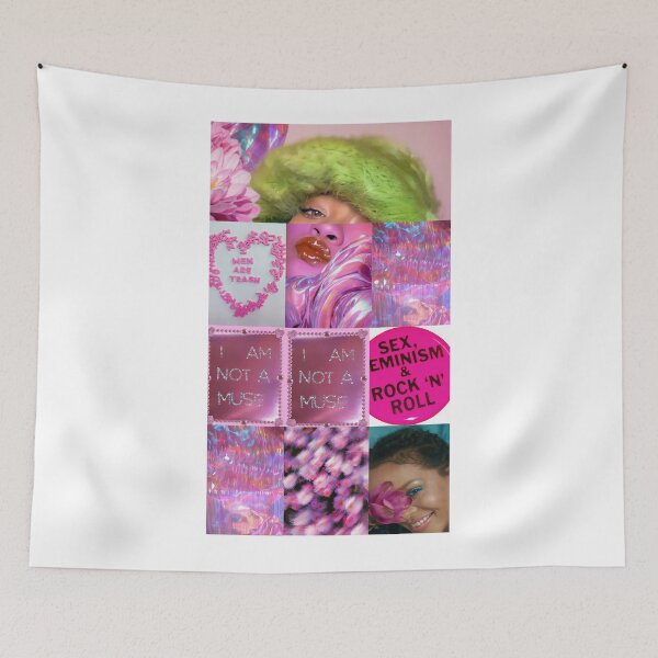 Item preview, Rihanna Sex Feminism Rock N Roll Pink Collage designed and sold by y2kponyclub.